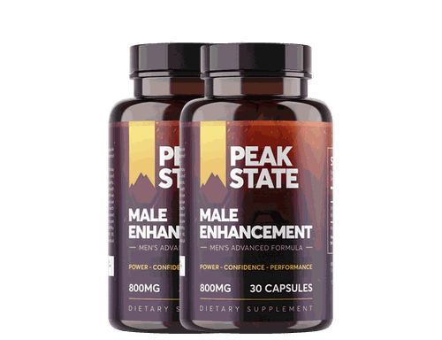 Two bottles of Peak State Male Enhancement Capsules included in the two bottle package